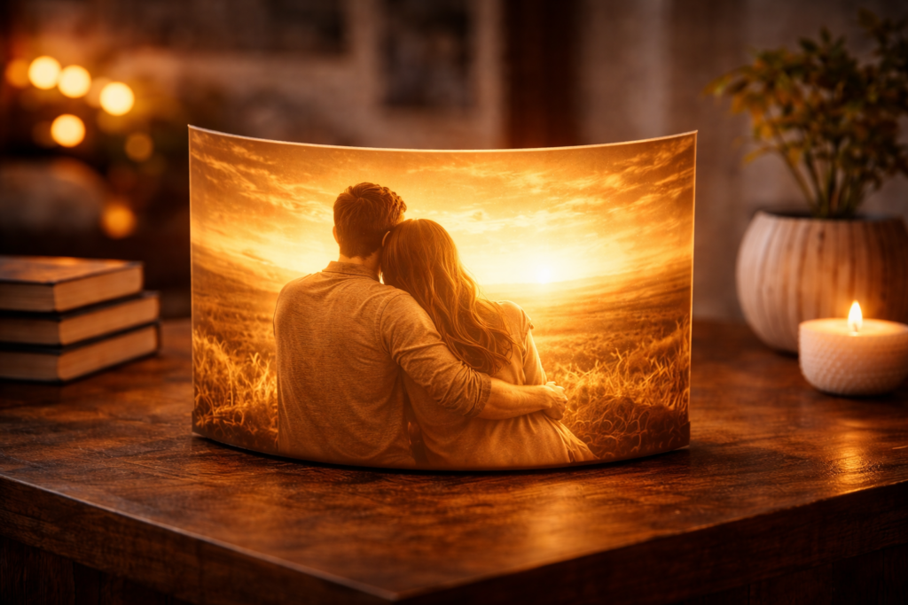 litofanía curva personalizada