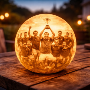 Litofanía Esférica Personalizada con Luz LED – Lámpara 3D con tu Foto