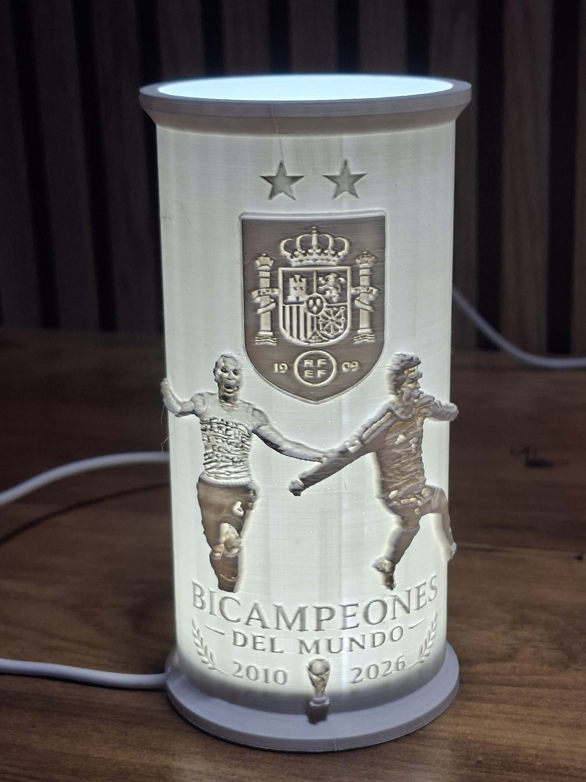 Lámpara España Bicampeona del Mundo 2010-2026 con Luz LED - Imagen 5