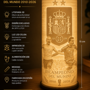 Lámpara España bicampeona del mundo